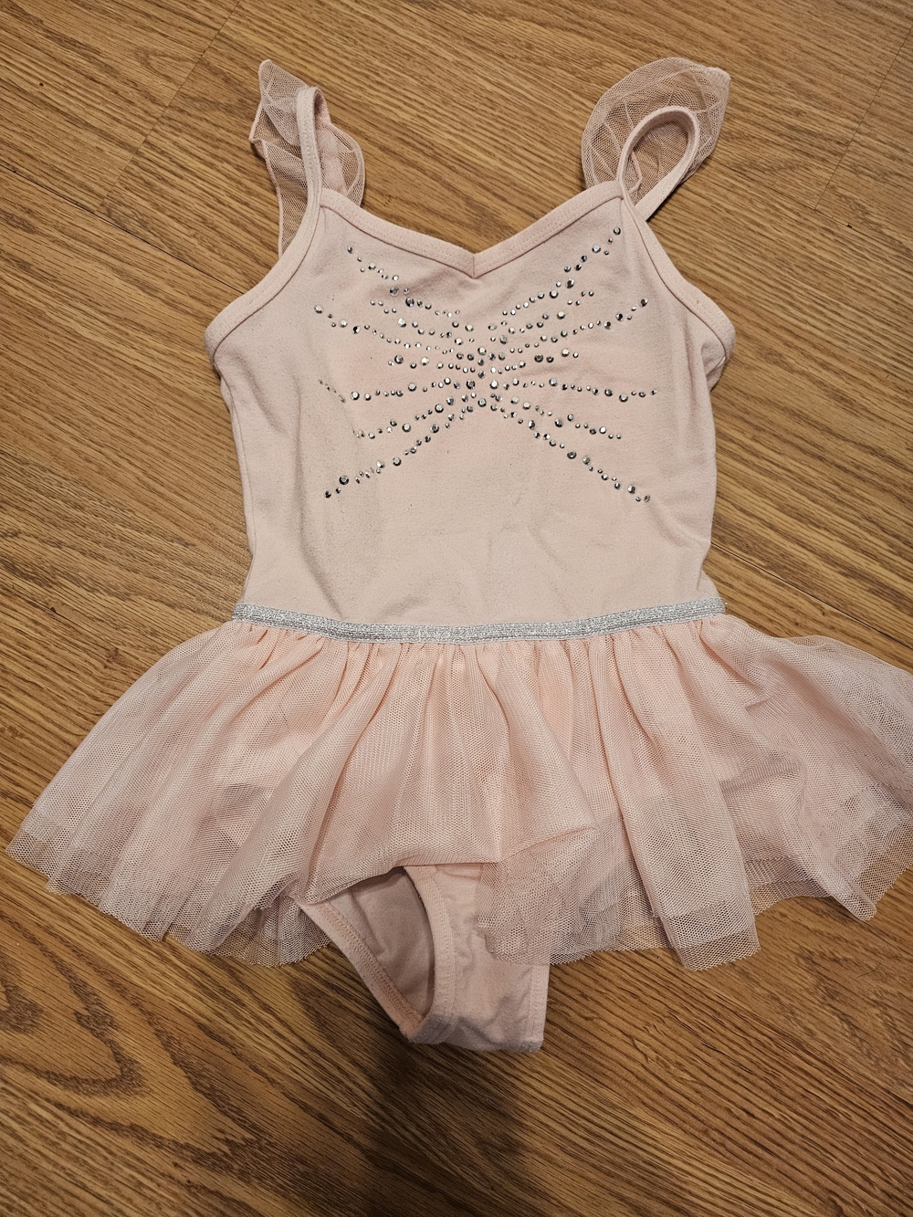 Cat & Jack Light Pink Tulle Ballet Leotard with Rhinestone Burst size 6/6X